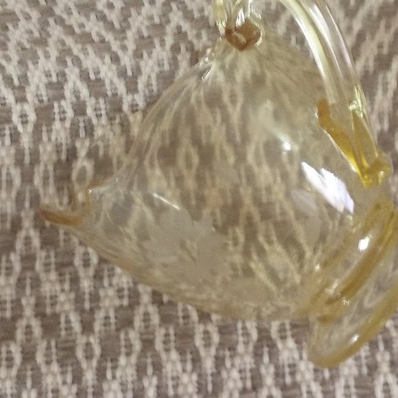 Lancaster Glass Yellow Jubilee Creamer - Picture 7 of 7